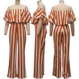 Sexy and fashionable word neck tube top jumpsuit