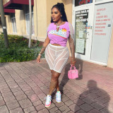 Sexy Mesh Hollow Perspective Street Shoot High Waist Pack Hip Tight Casual Pants