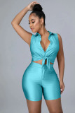 Women's Fashion Temperament Commuter Solid Color Sleeveless Tank Top Pants Set