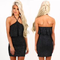 halter neck open back sexy holiday cutout dress slim skirt halter neck open back sexy holiday cutout dress slim skirt