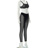 mesh slim vest leggings