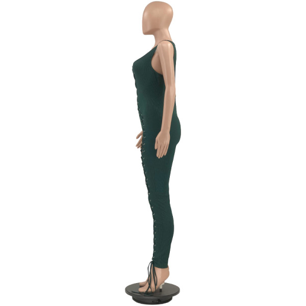 Hollow straps fashion sexy tights jumpsuit