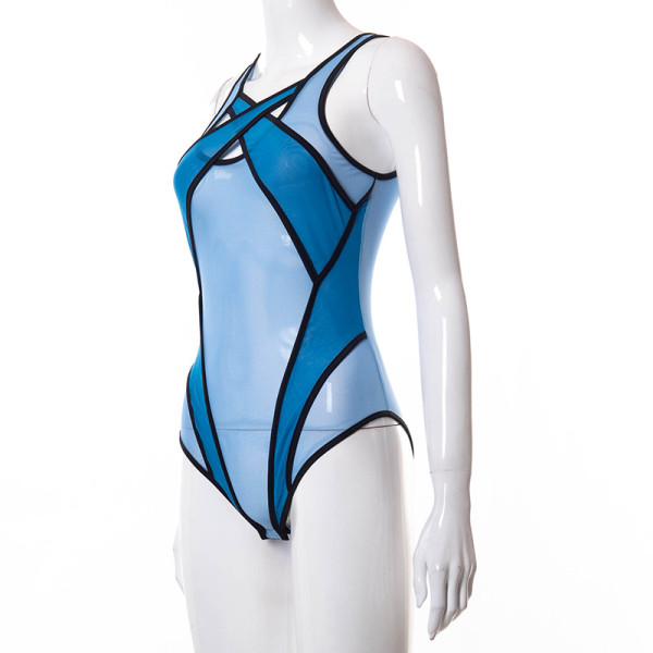 Fashion Sexy Mesh See-Through Hollow Bodysuit