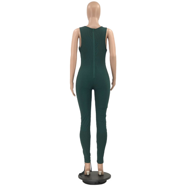 Hollow straps fashion sexy tights jumpsuit