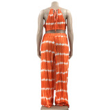 women's fashion two piece printed plus size suit