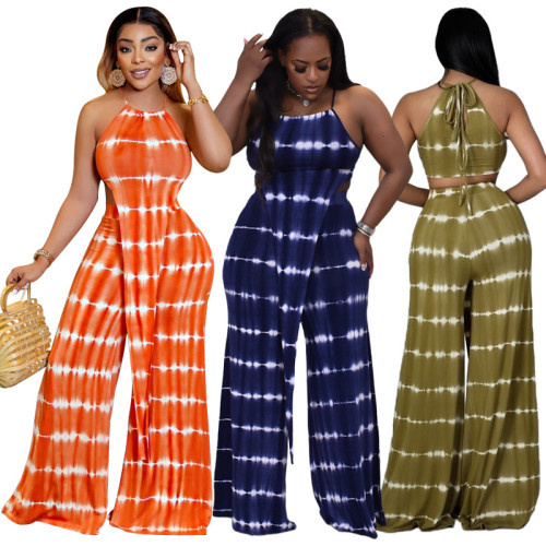 women's fashion two piece printed plus size suit