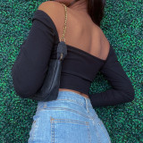 metal heart t-shirt long sleeve bottoming shirt women's inner wear