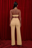 Bright Silk Bandage Two Piece Women's Clothing