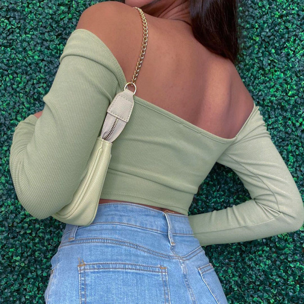 metal heart t-shirt long sleeve bottoming shirt women's inner wear