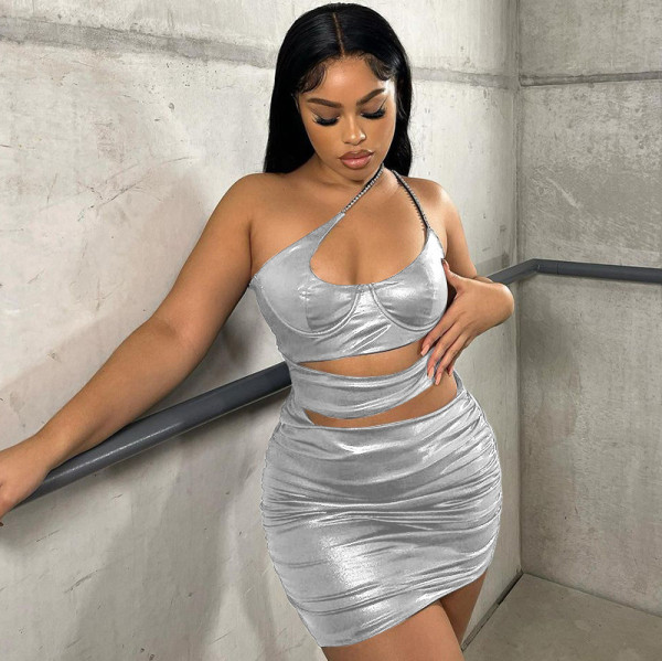 strapless tube top cutout sexy dress
