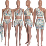 Swimsuit Three Piece Summer Sexy Printed Split Swimsuit