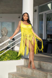 Women's Wire Fringe Beach Dress