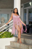 Women's Wire Fringe Beach Dress