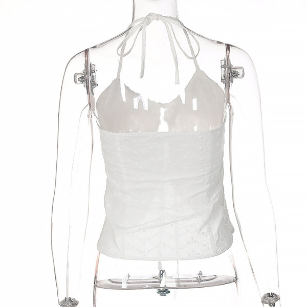 Sexy Slim Navel Lace Wrap Chest Halter Bottom Top