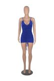 suspender dress sexy hip drawstring skirt