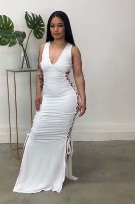 lace-up dress