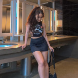 Digital Printing Fashion Sexy Ladies