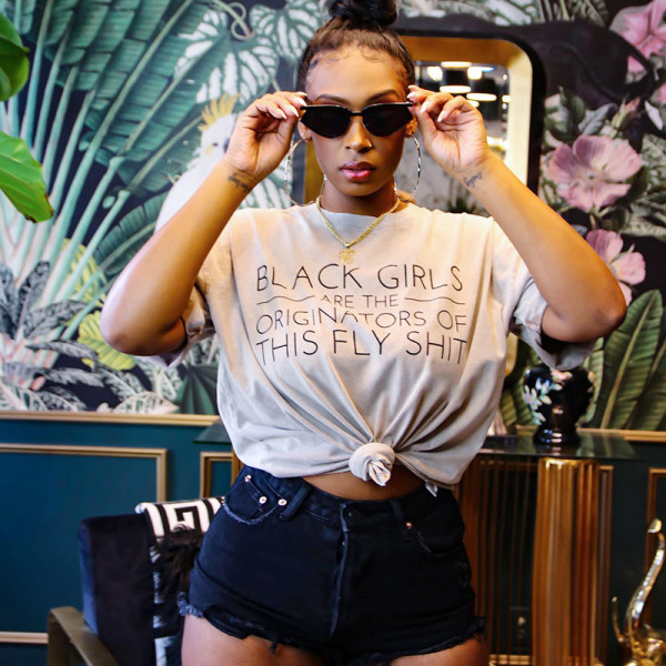 Loose Letter Print Athleisure Cropped Top