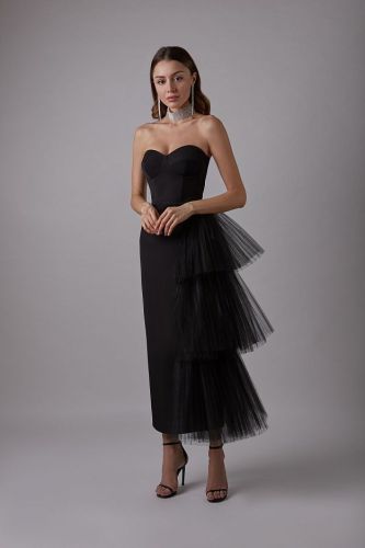 Women's Sexy Casual Solid Color Ruffle Dress