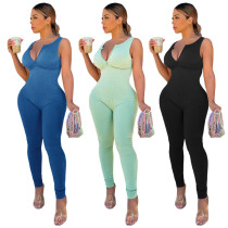 Tank Top Thread Casual Commuter Jumpsuit