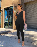Tank Top Thread Casual Commuter Jumpsuit