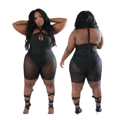 Fashion thin sports black casual fashion temperament commuter mesh perspective solid color suit