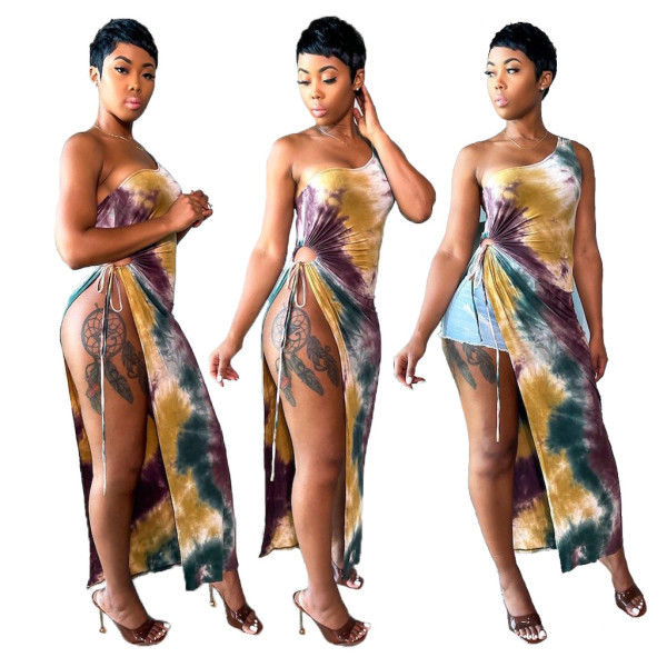 dress temperament high-end one shoulder skirt