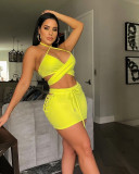 Summer halter strapless skirt suit