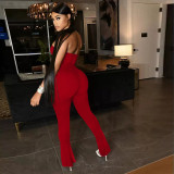 Milk silk tube top solid color sexy slim jumpsuit