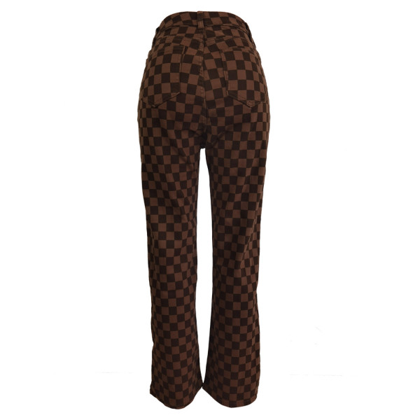 Stylish hem slit casual trousers