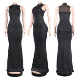 Sexy mesh hot drill dress nightclub dress