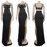 Sexy floor mopping hot drill dress nightclub clothes