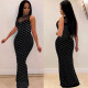 Sexy mesh hot drill dress nightclub dress