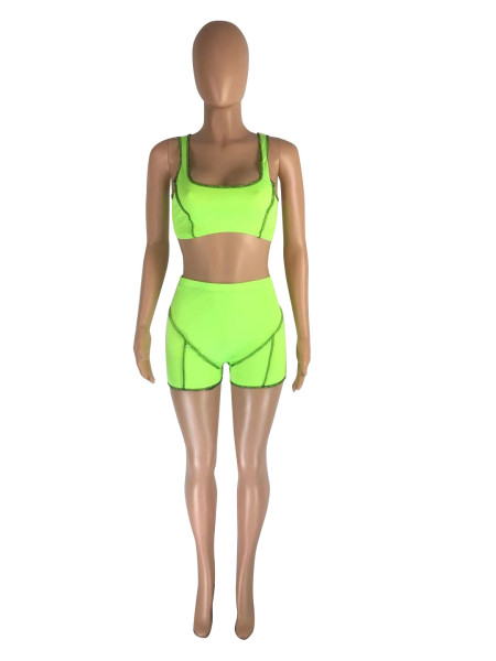 Solid Color Fashion Casual Sports Pants Two Piece Set