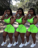 Solid Color Fashion Casual Sports Pants Two Piece Set