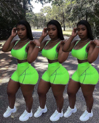 Solid Color Fashion Casual Sports Pants Two Piece Set