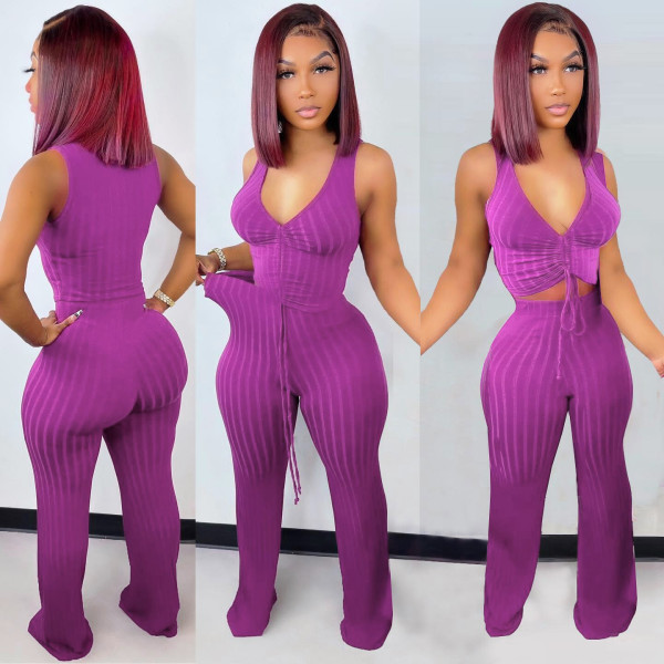 Sexy straps deep v suspenders two-piece set