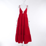 Boho V-Neck Dress Sexy Sling Dress