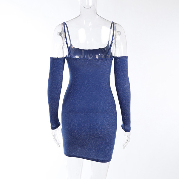 Hollow sexy lady short skirt temperament slim suspender dress female