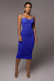 ruched shiny slip dress