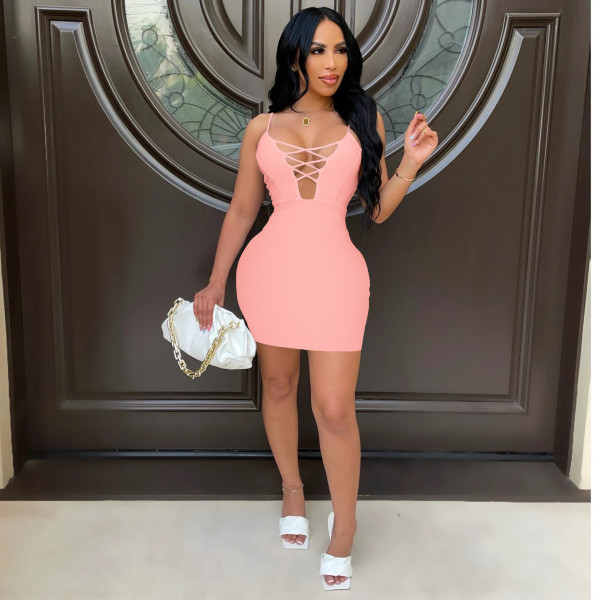Sexy nightclub dress bandage dress small sling bag hip women