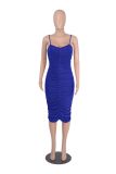 ruched shiny slip dress