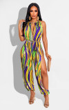tie-dye strappy jumpsuit