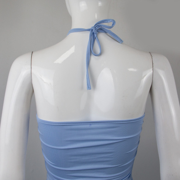 Sexy Slim Butterfly Hollow Hollow Sleeveless Halter Dress with Hips