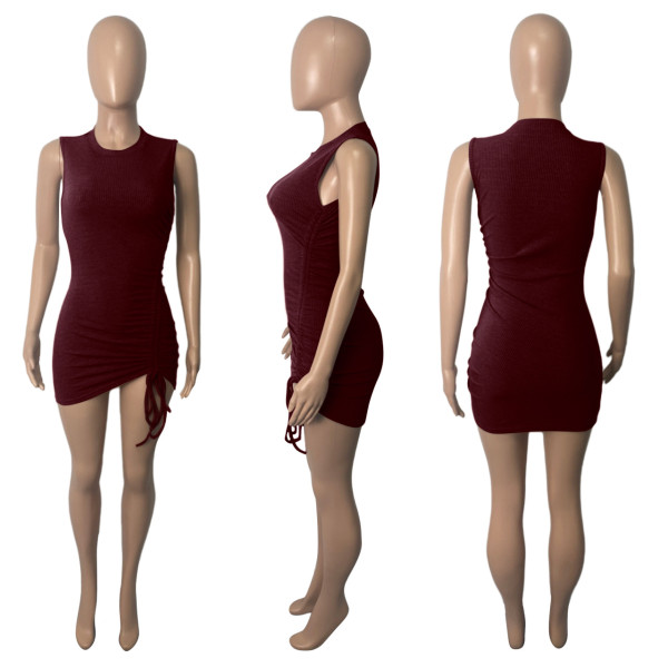 Cotton Shoulder Pads Sexy Dress