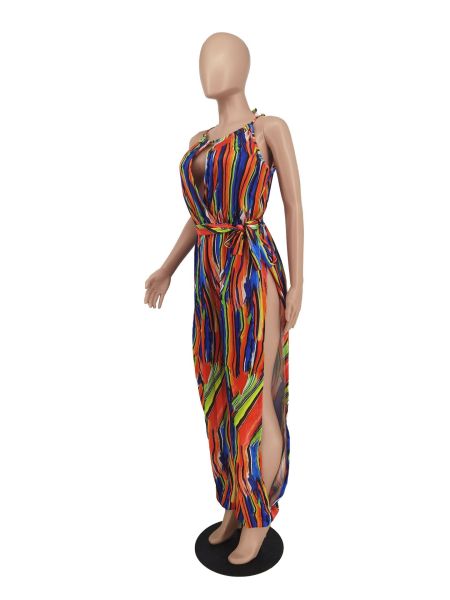 tie-dye strappy jumpsuit