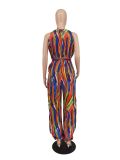 tie-dye strappy jumpsuit