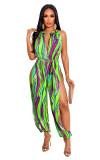 tie-dye strappy jumpsuit
