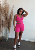 Sexy pit strip solid color suspender jumpsuit