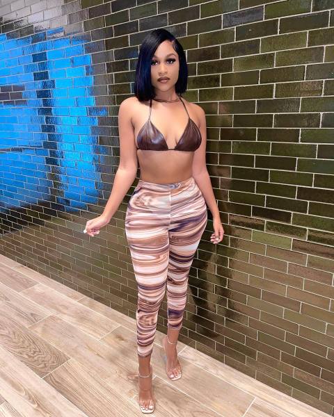 Fashion sexy sling mesh two-piece set
